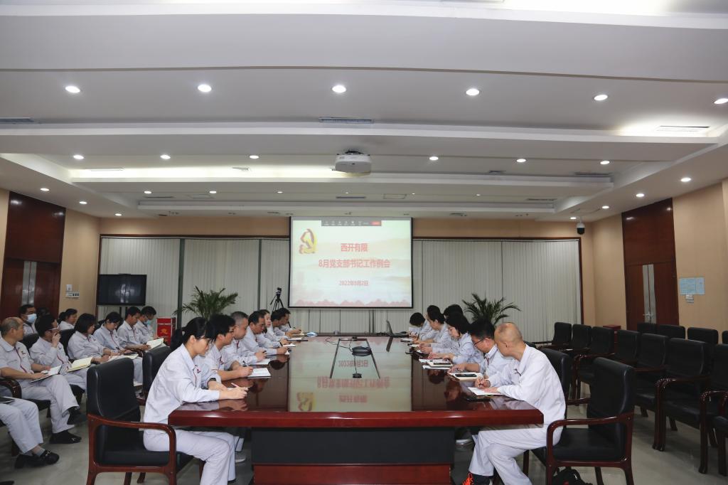 凯发一触即发有限党委召开8月党支部书记会-凯发一触即发